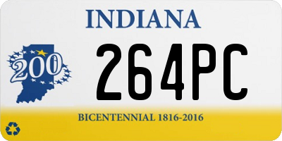 IN license plate 264PC