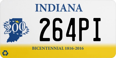 IN license plate 264PI