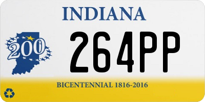 IN license plate 264PP