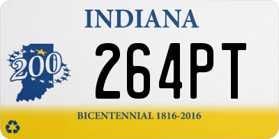 IN license plate 264PT