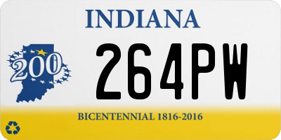 IN license plate 264PW