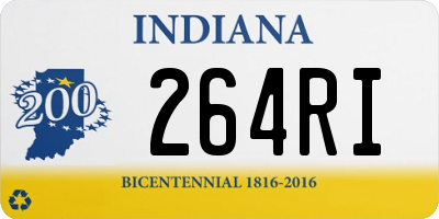 IN license plate 264RI