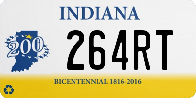 IN license plate 264RT