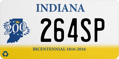 IN license plate 264SP