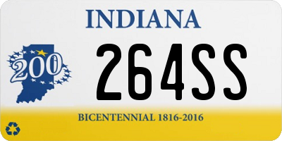 IN license plate 264SS