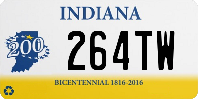 IN license plate 264TW