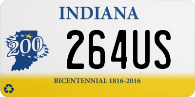 IN license plate 264US