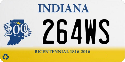 IN license plate 264WS