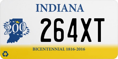 IN license plate 264XT