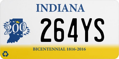 IN license plate 264YS