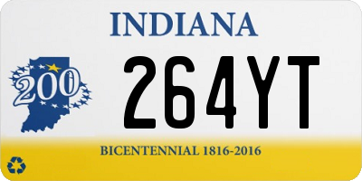 IN license plate 264YT