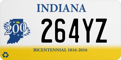 IN license plate 264YZ