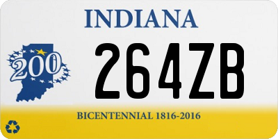 IN license plate 264ZB