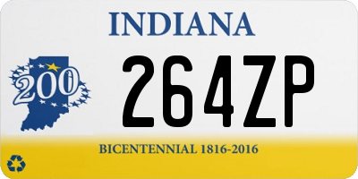 IN license plate 264ZP