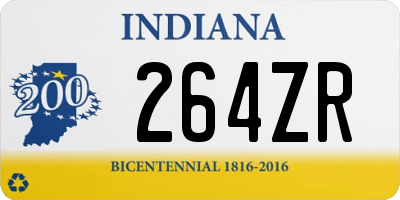 IN license plate 264ZR