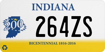 IN license plate 264ZS