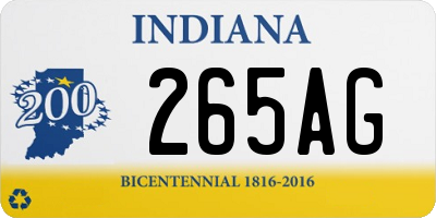 IN license plate 265AG