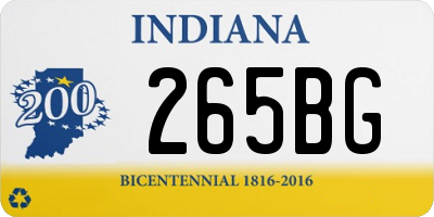 IN license plate 265BG