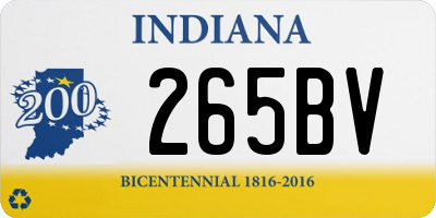 IN license plate 265BV