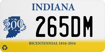 IN license plate 265DM