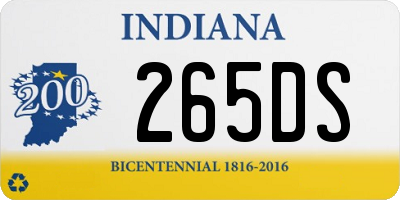 IN license plate 265DS