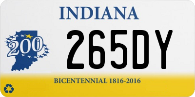 IN license plate 265DY