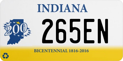 IN license plate 265EN