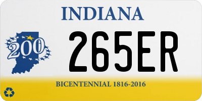 IN license plate 265ER