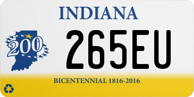 IN license plate 265EU