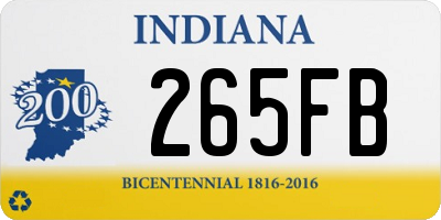 IN license plate 265FB