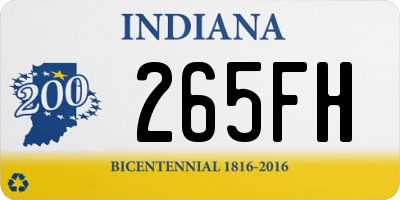 IN license plate 265FH