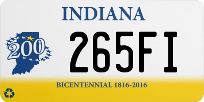 IN license plate 265FI