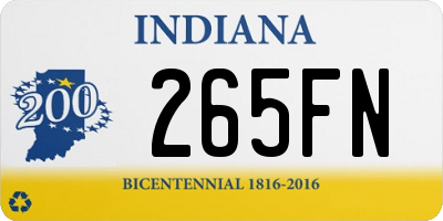 IN license plate 265FN