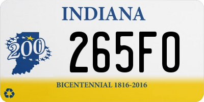 IN license plate 265FO