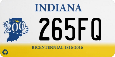 IN license plate 265FQ