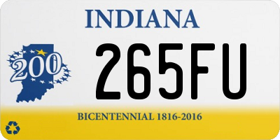 IN license plate 265FU