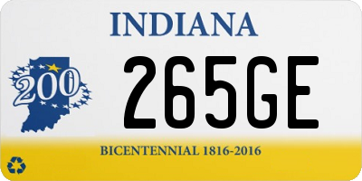 IN license plate 265GE