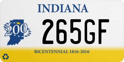 IN license plate 265GF