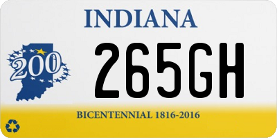 IN license plate 265GH