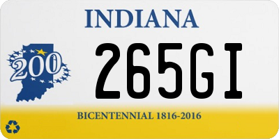 IN license plate 265GI