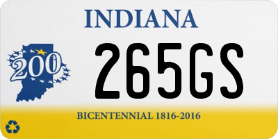 IN license plate 265GS