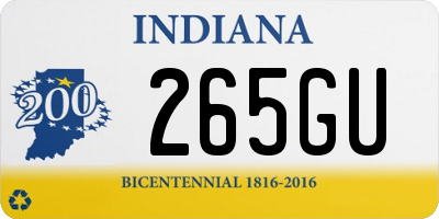 IN license plate 265GU