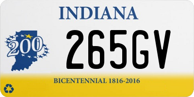 IN license plate 265GV