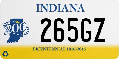 IN license plate 265GZ