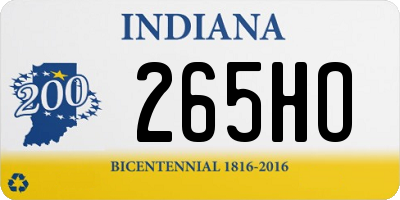 IN license plate 265HO