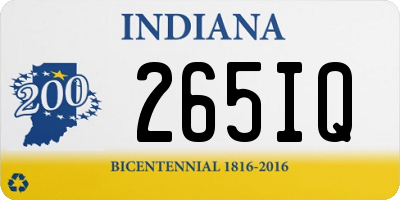 IN license plate 265IQ