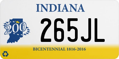 IN license plate 265JL