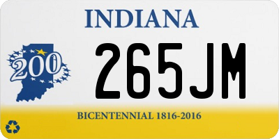 IN license plate 265JM