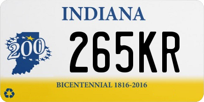 IN license plate 265KR