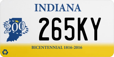 IN license plate 265KY